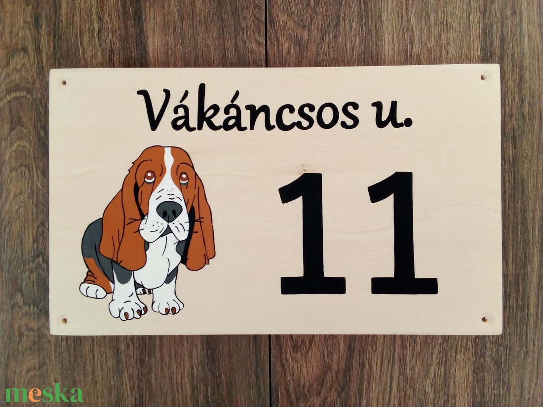 Házszám, házszámtábla, utcatábla- Basset Hound- házszám - otthon & életmód - ház & kert - házszám - Meska.hu Házszám, házszámtábla, utcatábla- Basset Hound- házszám - otthon & életmód - ház & kert - házszám - Meska.hu