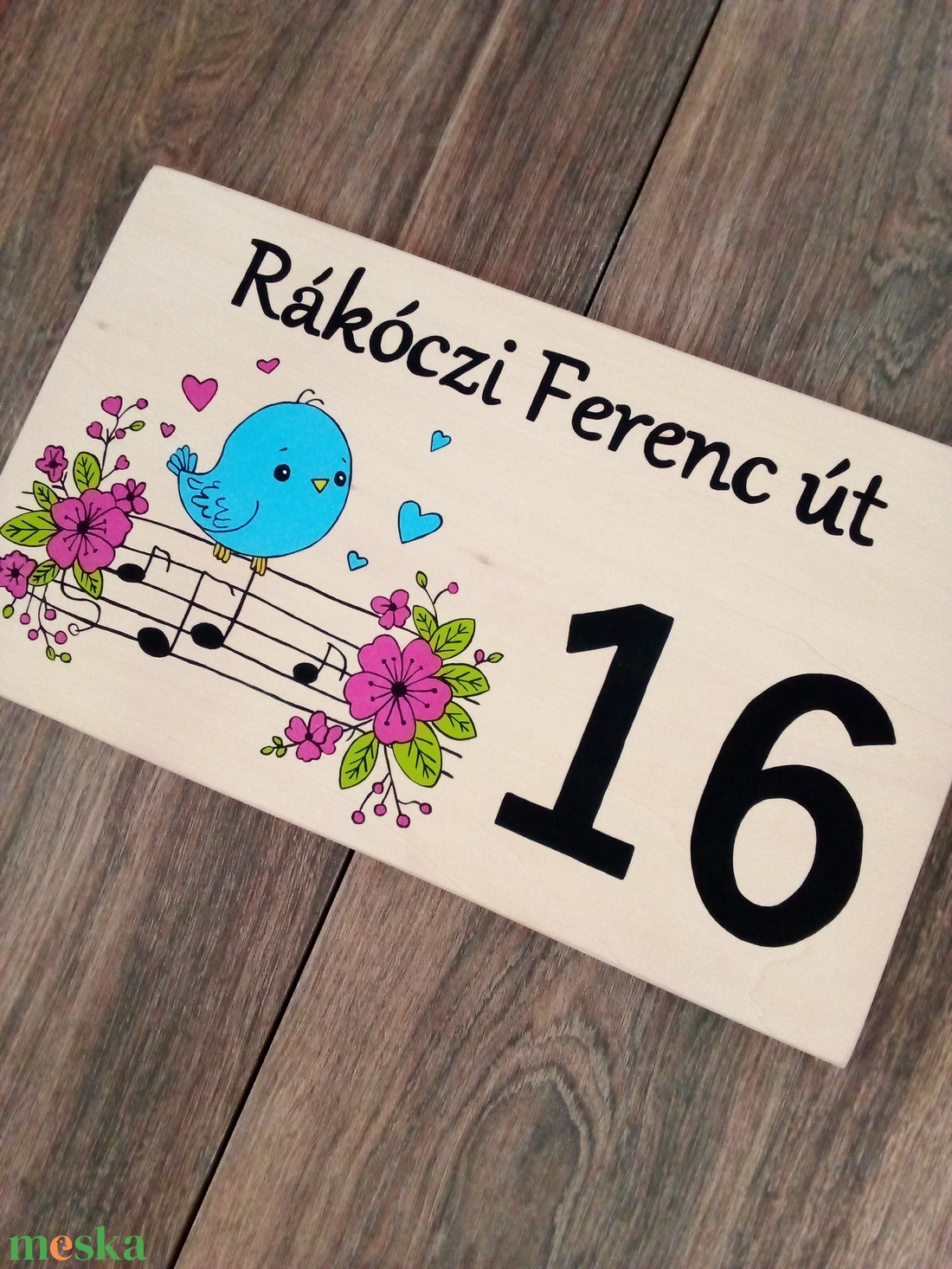 Házszám, házszámtábla, utcatábla- Kottás kismadár - házszám - otthon & életmód - ház & kert - házszám - Meska.hu Házszám, házszámtábla, utcatábla- Kottás kismadár - házszám - otthon & életmód - ház & kert - házszám - Meska.hu