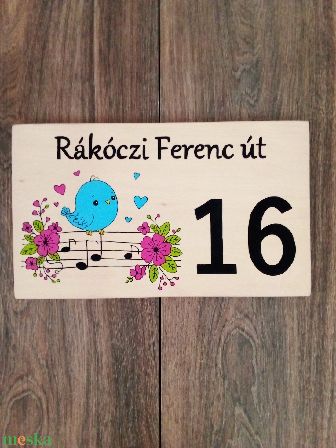 Házszám, házszámtábla, utcatábla- Kottás kismadár - házszám - otthon & életmód - ház & kert - házszám - Meska.hu Házszám, házszámtábla, utcatábla- Kottás kismadár - házszám - otthon & életmód - ház & kert - házszám - Meska.hu