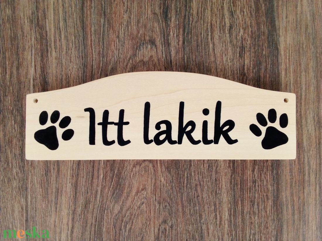 Kutya tábla, névtábla, tablókép, felirat - kapura rögzíthető - otthon & életmód - ház & kert - névtábla - Meska.hu