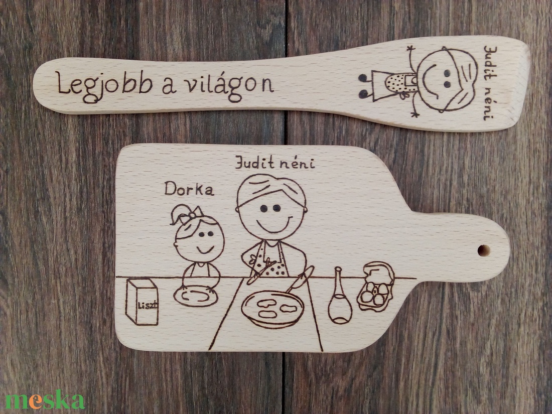 Fakanál, teflon lapát szett - Legjobb a világon - otthon & életmód - konyhafelszerelés, tálalás - sütés, főzés - vágódeszka - Meska.hu Fakanál, teflon lapát szett - Legjobb a világon - otthon & életmód - konyhafelszerelés, tálalás - sütés, főzés - vágódeszka - Meska.hu