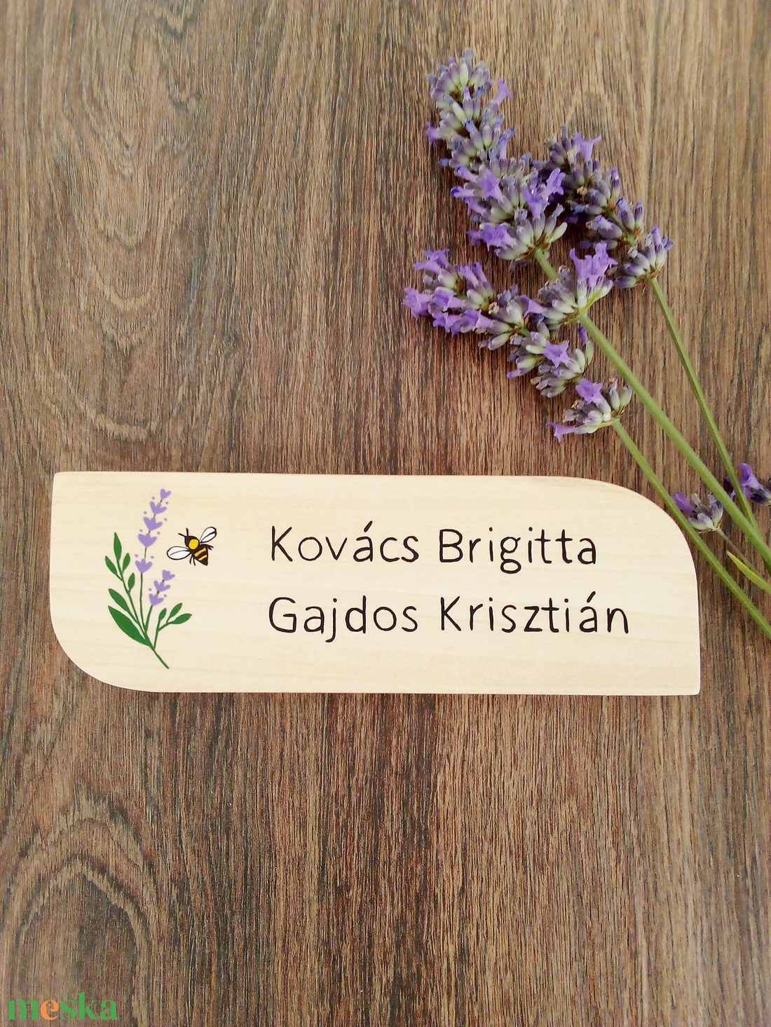 Névtábla postaládára , bejárati ajtóra - Levendulás névtábla - otthon & életmód - ház & kert - névtábla - Meska.hu