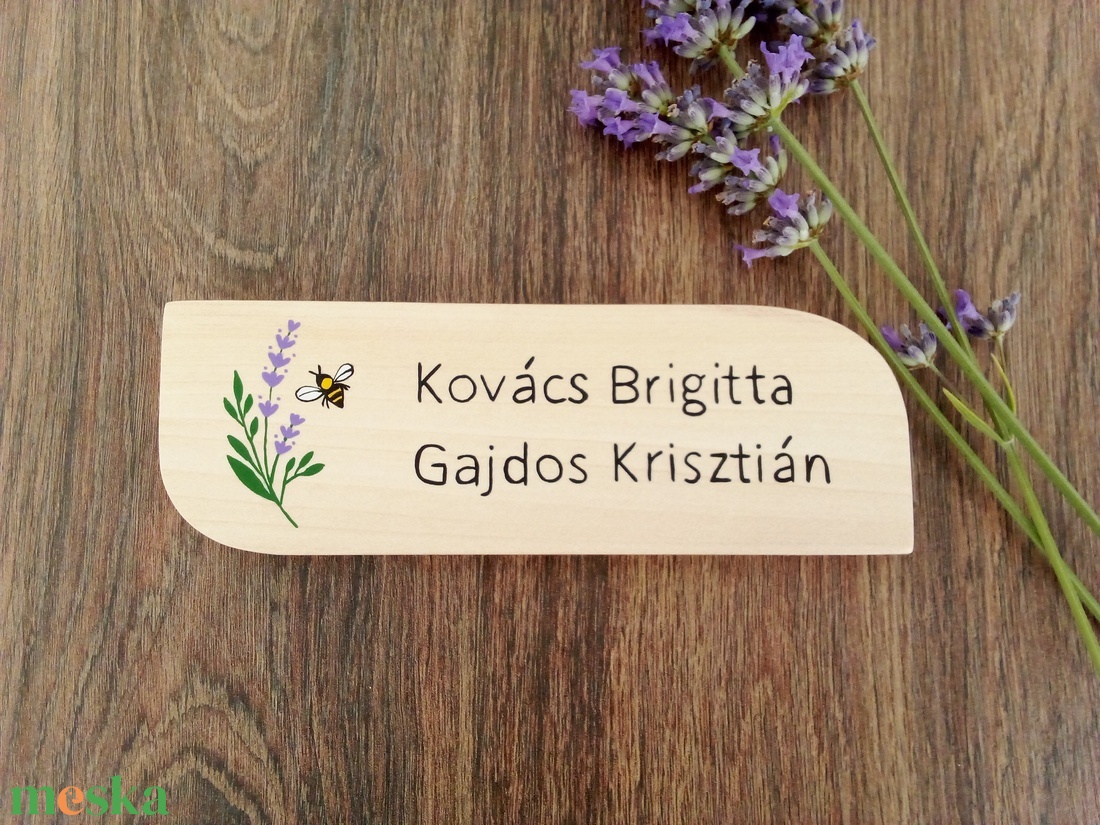 Névtábla postaládára , bejárati ajtóra - Levendulás névtábla - otthon & életmód - ház & kert - névtábla - Meska.hu
