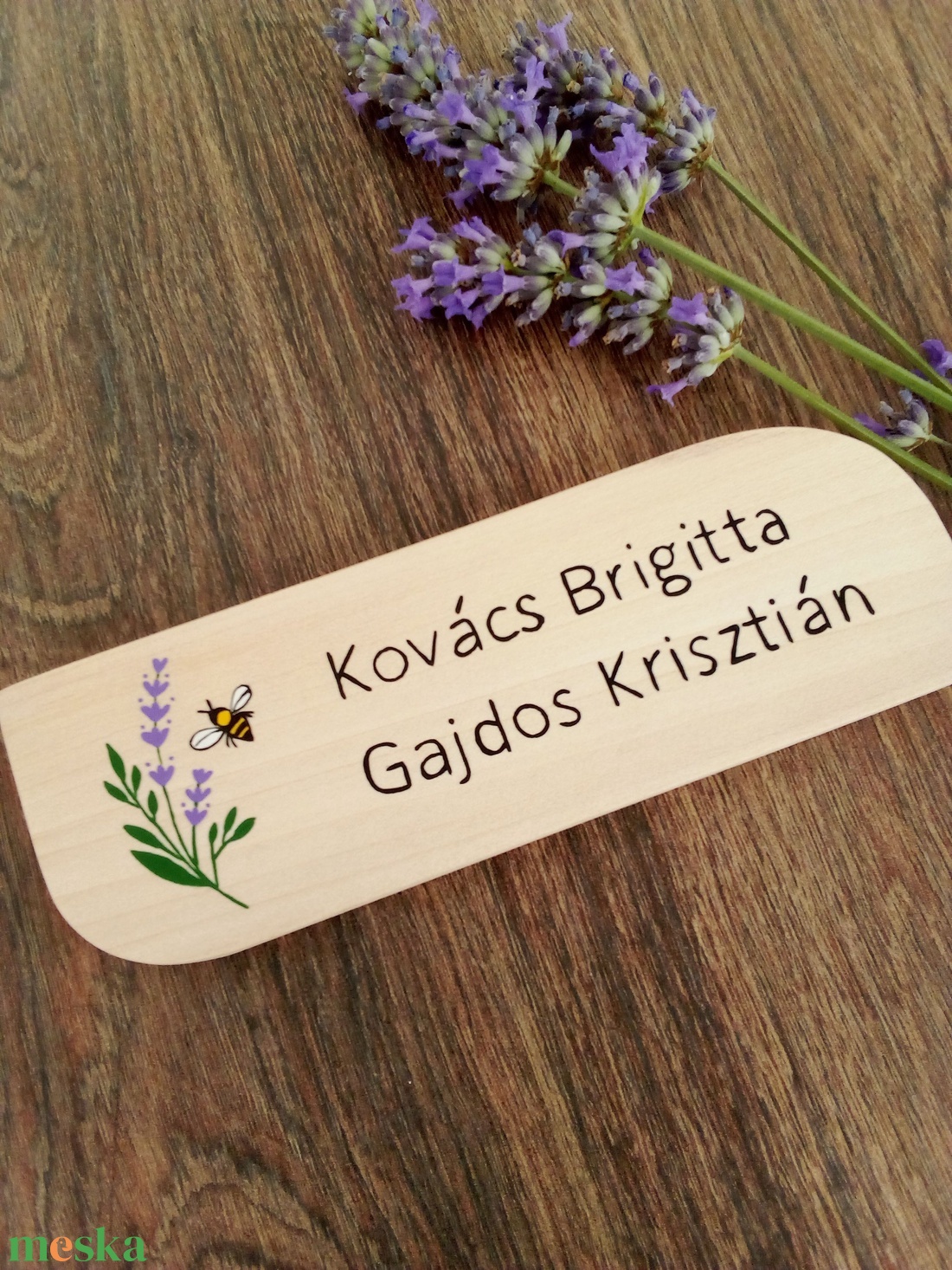 Névtábla postaládára , bejárati ajtóra - Levendulás névtábla - otthon & életmód - ház & kert - névtábla - Meska.hu