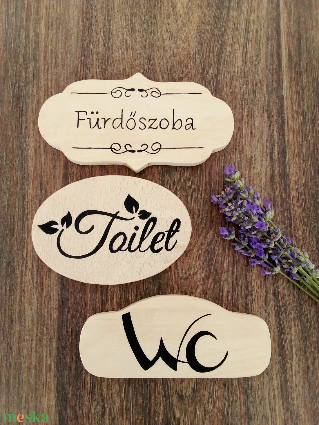 Toilet ajtótábla, wc tábla, fürdő tábla, Toilet felirat - otthon & életmód - dekoráció - ajtó- és ablak dekoráció - ajtótábla - Meska.hu