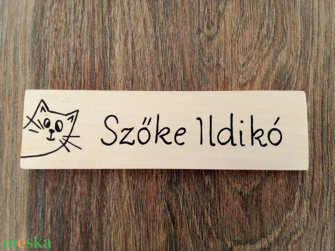 Névtábla postaládára , bejárati ajtóra - névtábla - kukucs cicus - otthon & életmód - dekoráció - fali és függő dekoráció - felirat - Meska.hu