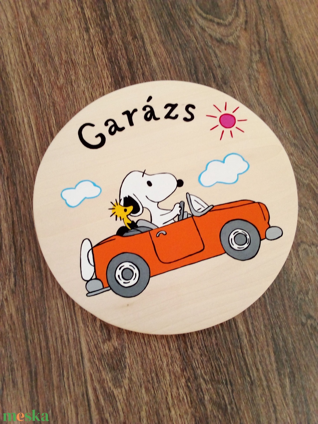 Garázsra szerelhető ajtótábla, ajtódísz, kopogtató, névtábla, felirat - otthon & életmód - dekoráció - ajtó- és ablak dekoráció - ajtótábla - Meska.hu