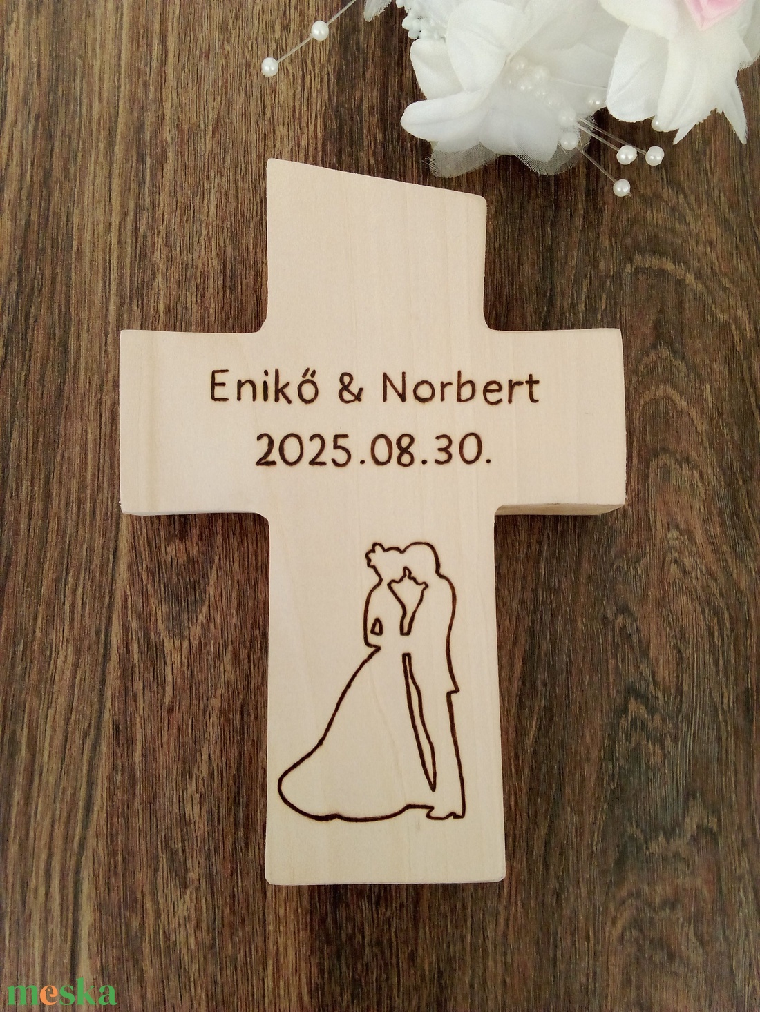 Esküvői fa kereszt - Templomi esküvő emlékére - esküvő - emlék & ajándék - nászajándék - ceremónia szett - Meska.hu Esküvői fa kereszt - Templomi esküvő emlékére - esküvő - emlék & ajándék - nászajándék - ceremónia szett - Meska.hu