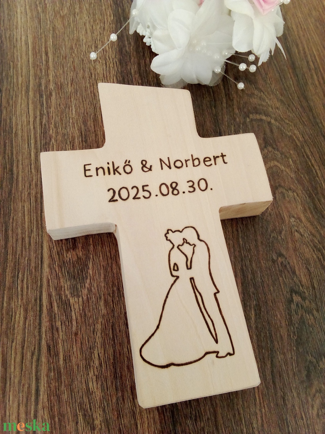 Esküvői fa kereszt - Templomi esküvő emlékére - esküvő - emlék & ajándék - nászajándék - ceremónia szett - Meska.hu Esküvői fa kereszt - Templomi esküvő emlékére - esküvő - emlék & ajándék - nászajándék - ceremónia szett - Meska.hu