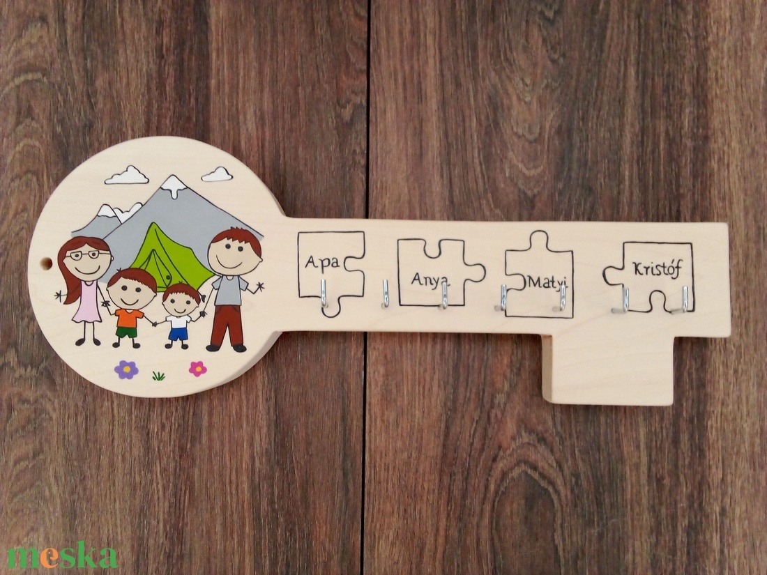 Házszám, kulcsakasztó, névtábla szett - 3 db - otthon & életmód - ház & kert - házszám - Meska.hu