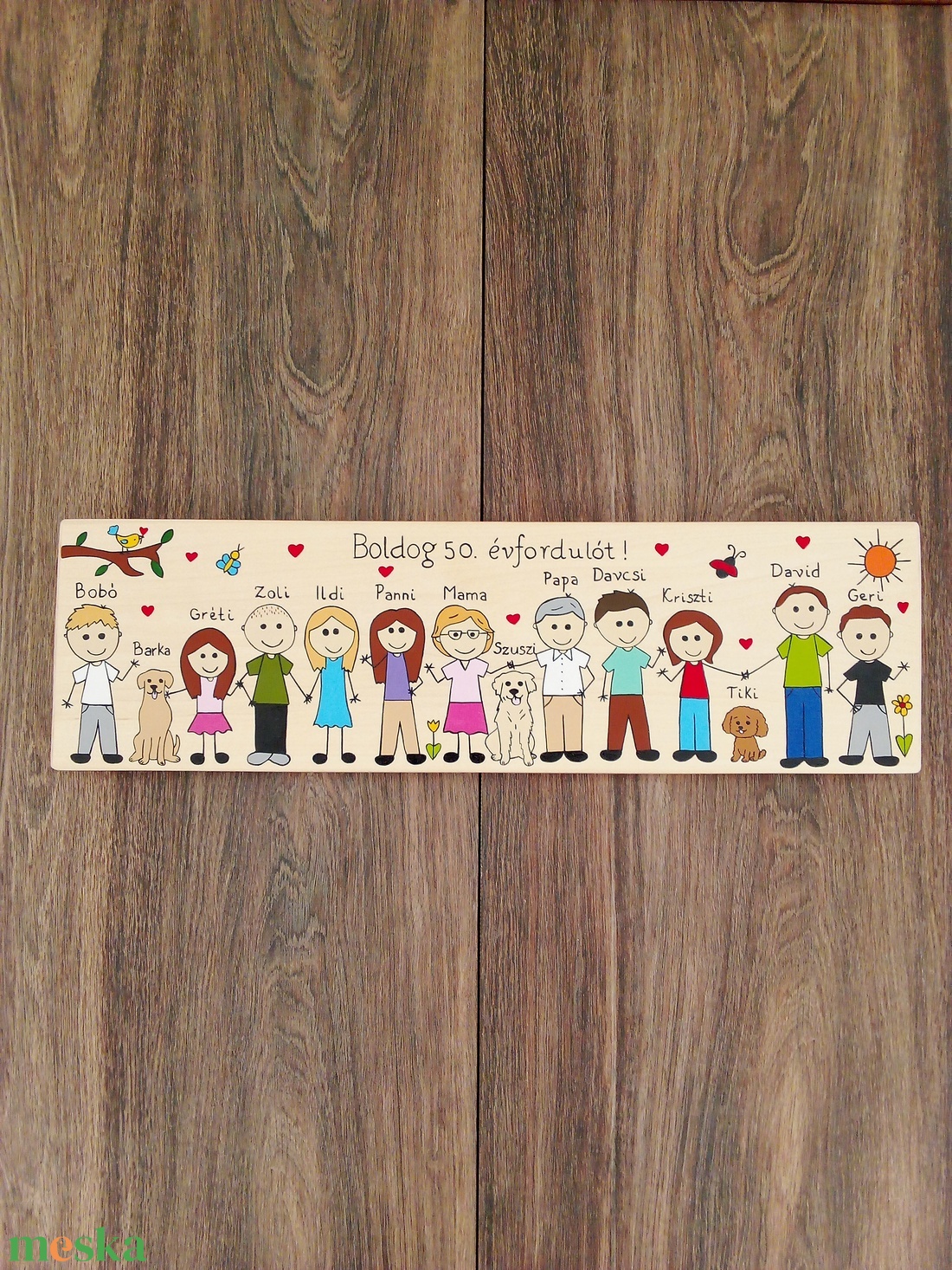 50. Házassági évforduló alkalmával készült Családi tábla - Névtábla - otthon & életmód - ház & kert - névtábla - Meska.hu