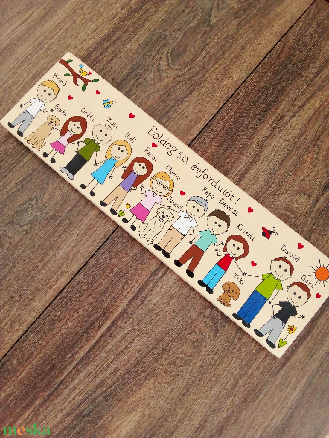 50. Házassági évforduló alkalmával készült Családi tábla - Névtábla - otthon & életmód - ház & kert - névtábla - Meska.hu