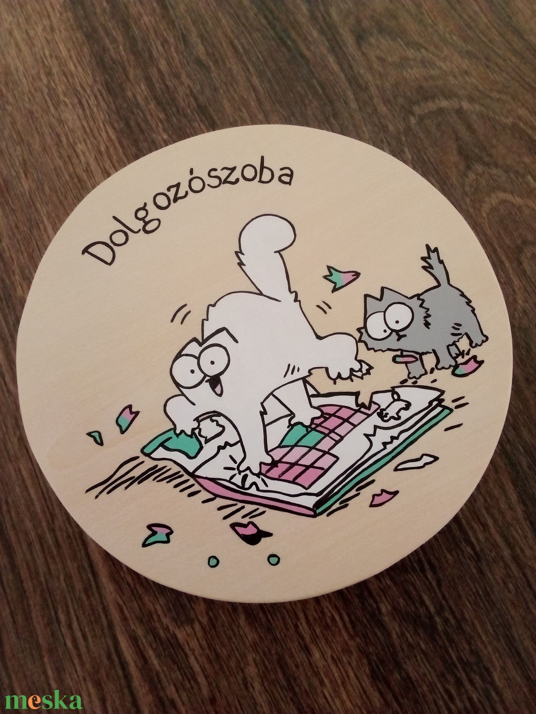 Simon' cat  - Ajtójelölő tábla, ajtó jelölő tábla, névtábla, felirat, kopogtató -Dolgozószoba  - otthon & életmód - dekoráció - kép & falikép - táblakép - Meska.hu Simon' cat  - Ajtójelölő tábla, ajtó jelölő tábla, névtábla, felirat, kopogtató -Dolgozószoba  - otthon & életmód - dekoráció - kép & falikép - táblakép - Meska.hu