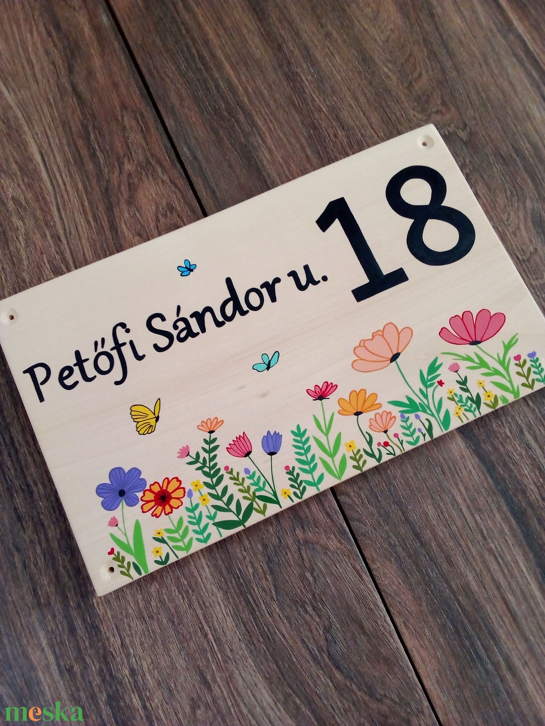 Házszám, házszámtábla, utcatábla- Virágos rét - házszám  - otthon & életmód - ház & kert - házszám - Meska.hu Házszám, házszámtábla, utcatábla- Virágos rét - házszám  - otthon & életmód - ház & kert - házszám - Meska.hu