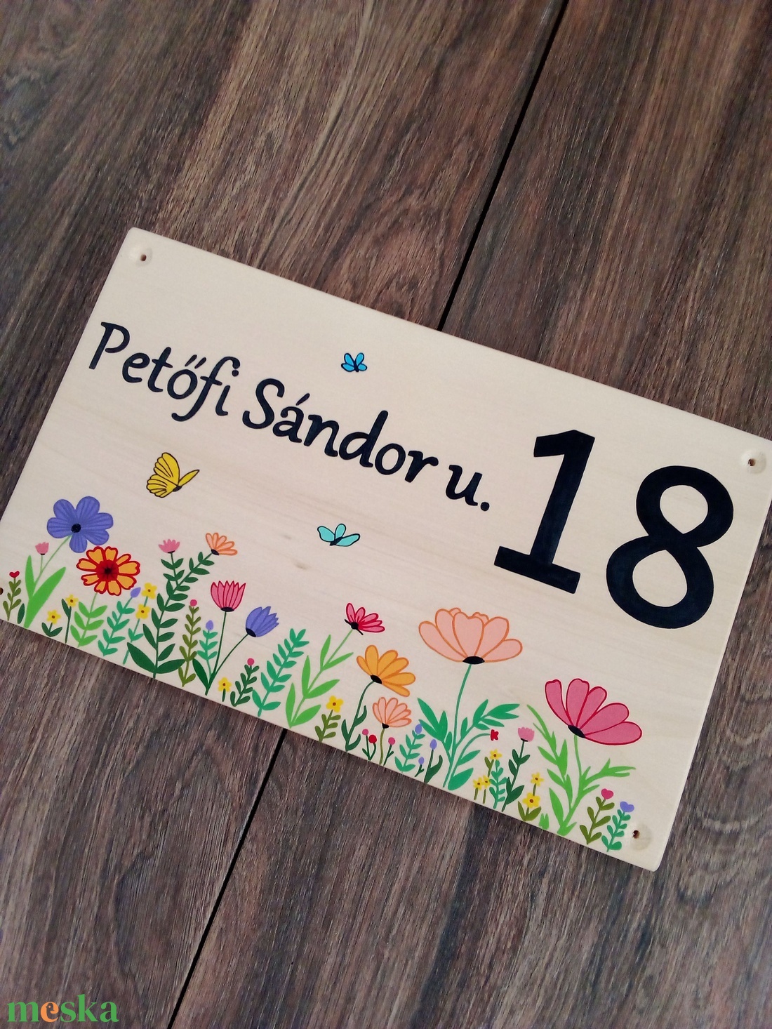 Házszám, házszámtábla, utcatábla- Virágos rét - házszám  - otthon & életmód - ház & kert - házszám - Meska.hu Házszám, házszámtábla, utcatábla- Virágos rét - házszám  - otthon & életmód - ház & kert - házszám - Meska.hu