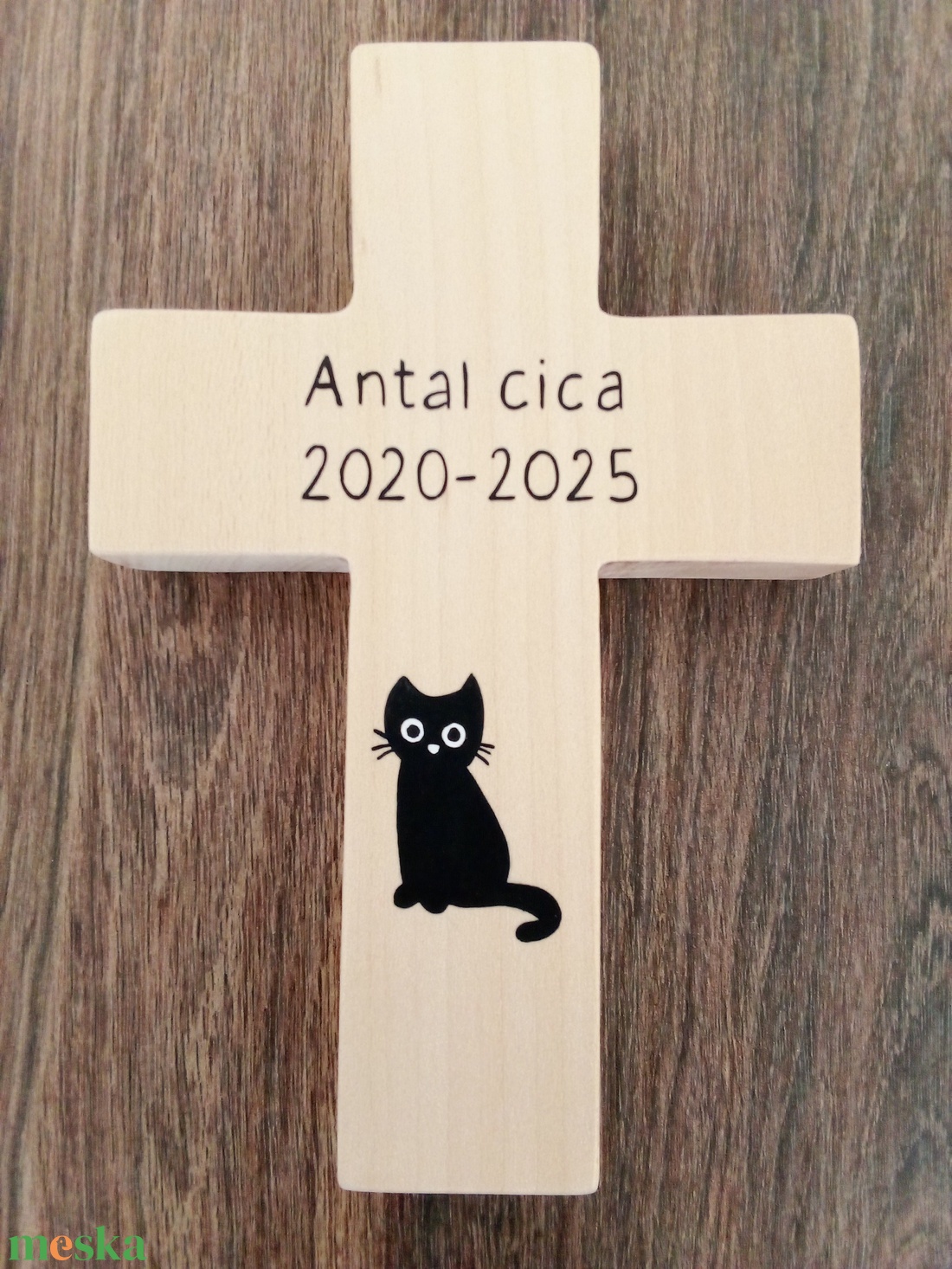 Fa kereszt, kereszt, vallási tárgy - kisállat síremlék  - otthon & életmód - kisállatoknak - más házikedvenceknek - Meska.hu