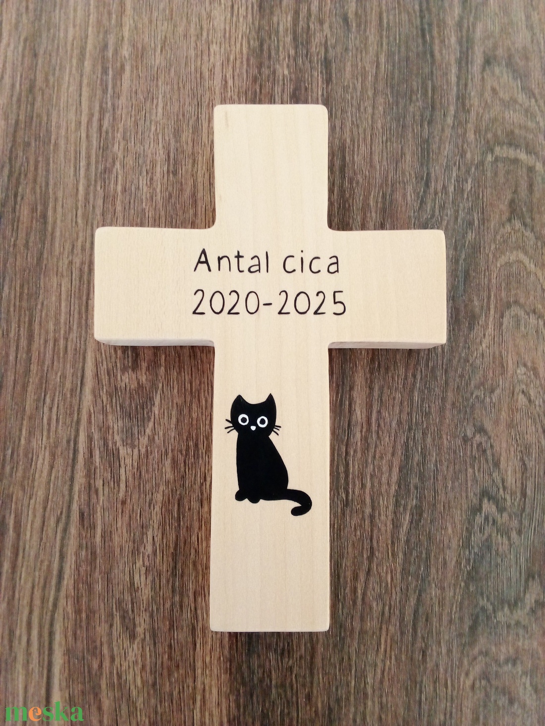 Fa kereszt, kereszt, vallási tárgy - kisállat síremlék  - otthon & életmód - kisállatoknak - más házikedvenceknek - Meska.hu