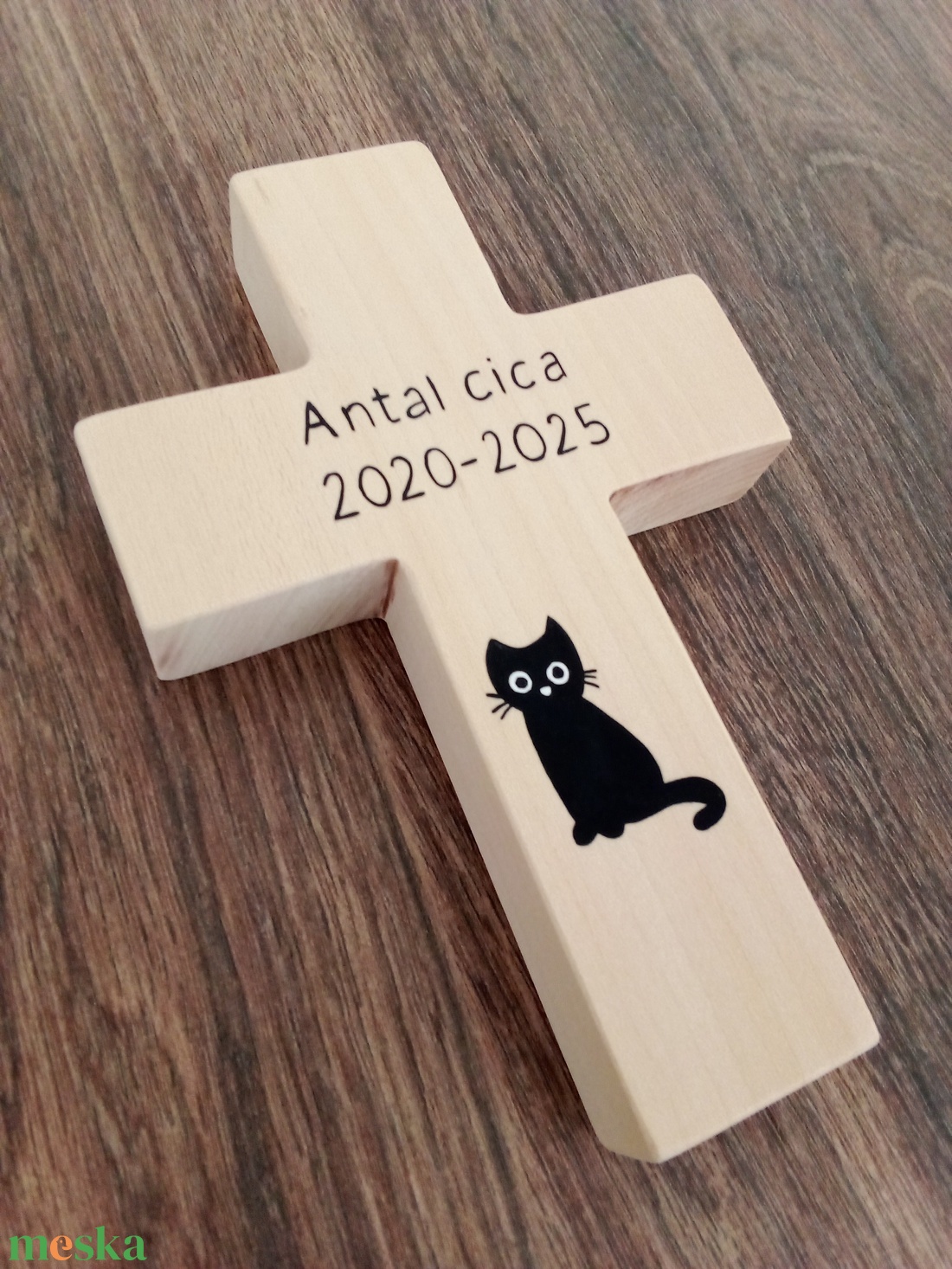 Fa kereszt, kereszt, vallási tárgy - kisállat síremlék  - otthon & életmód - kisállatoknak - más házikedvenceknek - Meska.hu