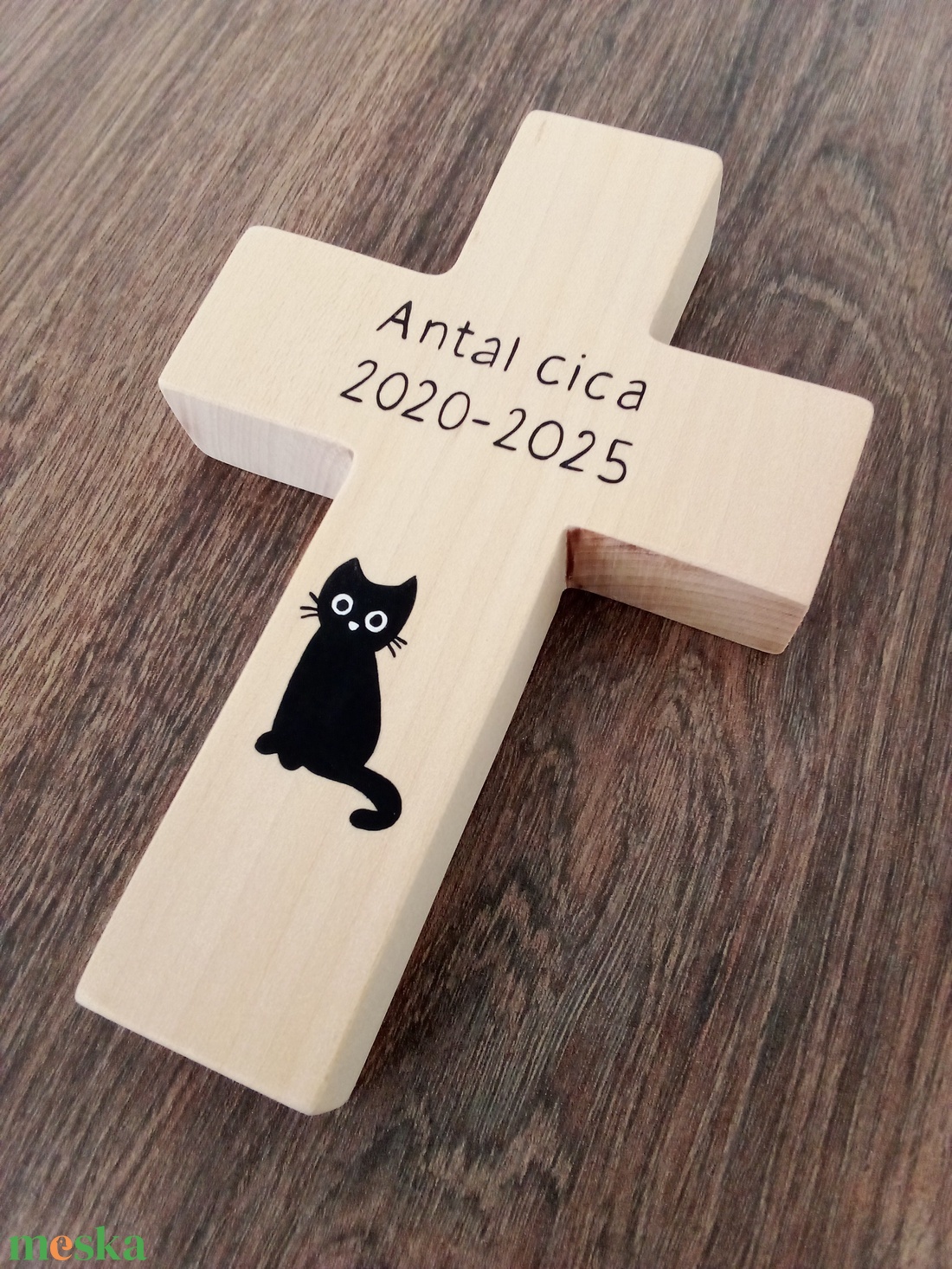 Fa kereszt, kereszt, vallási tárgy - kisállat síremlék  - otthon & életmód - kisállatoknak - más házikedvenceknek - Meska.hu