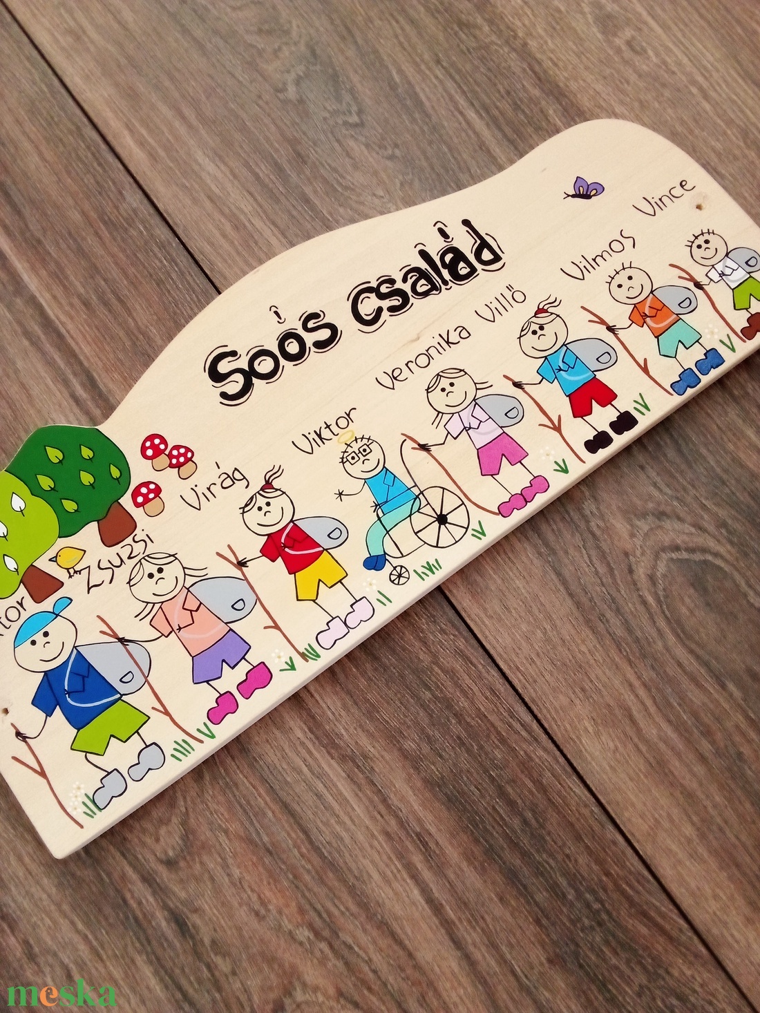 Családi tábla, névtábla, felirat, falikép, fali dekoráció - otthon & életmód - ház & kert - névtábla - Meska.hu