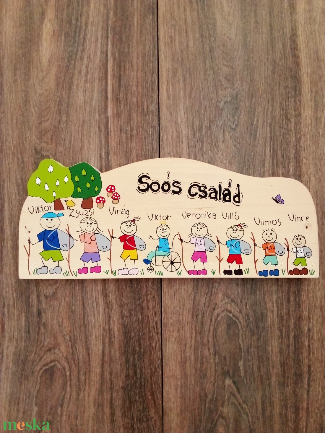 Családi tábla, névtábla, felirat, falikép, fali dekoráció - otthon & életmód - ház & kert - névtábla - Meska.hu