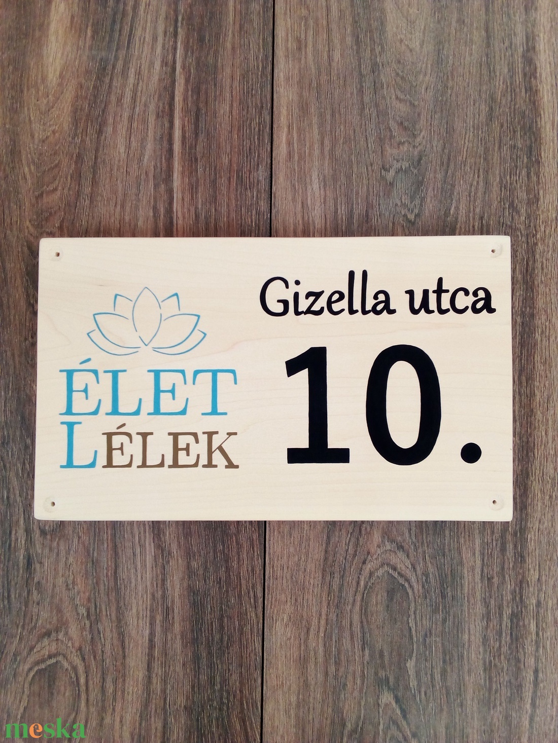 Élet Lélek házszám, házszámtábla, utcatábla - Házszám - otthon & életmód - ház & kert - házszám - Meska.hu
