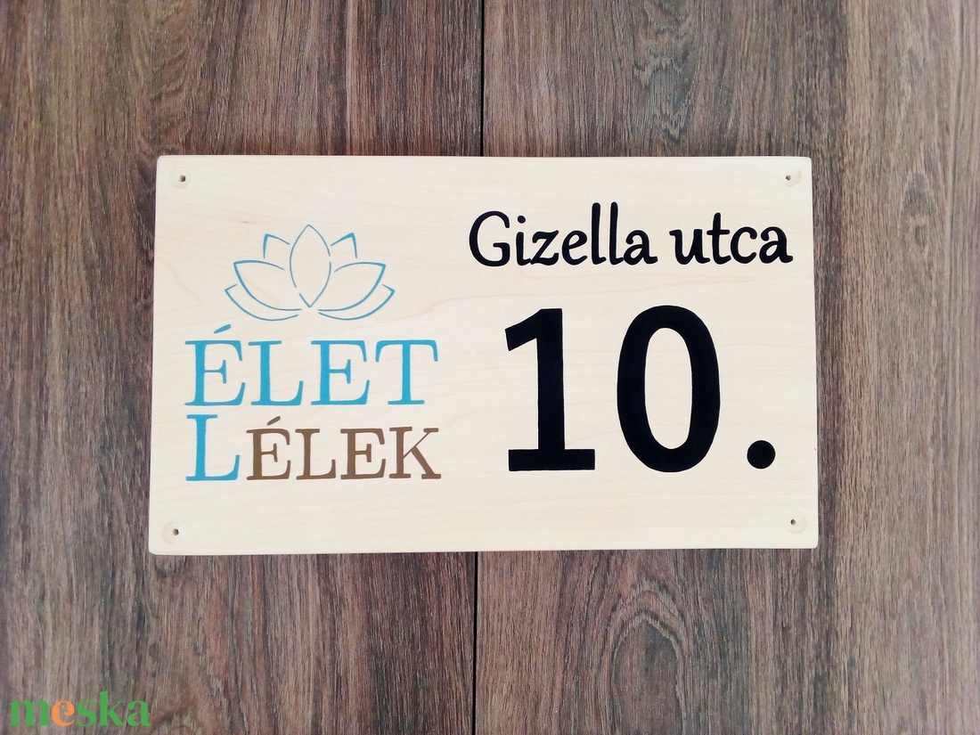 Élet Lélek házszám, házszámtábla, utcatábla - Házszám - otthon & életmód - ház & kert - házszám - Meska.hu