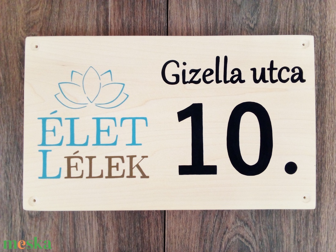 Élet Lélek házszám, házszámtábla, utcatábla - Házszám - otthon & életmód - ház & kert - házszám - Meska.hu