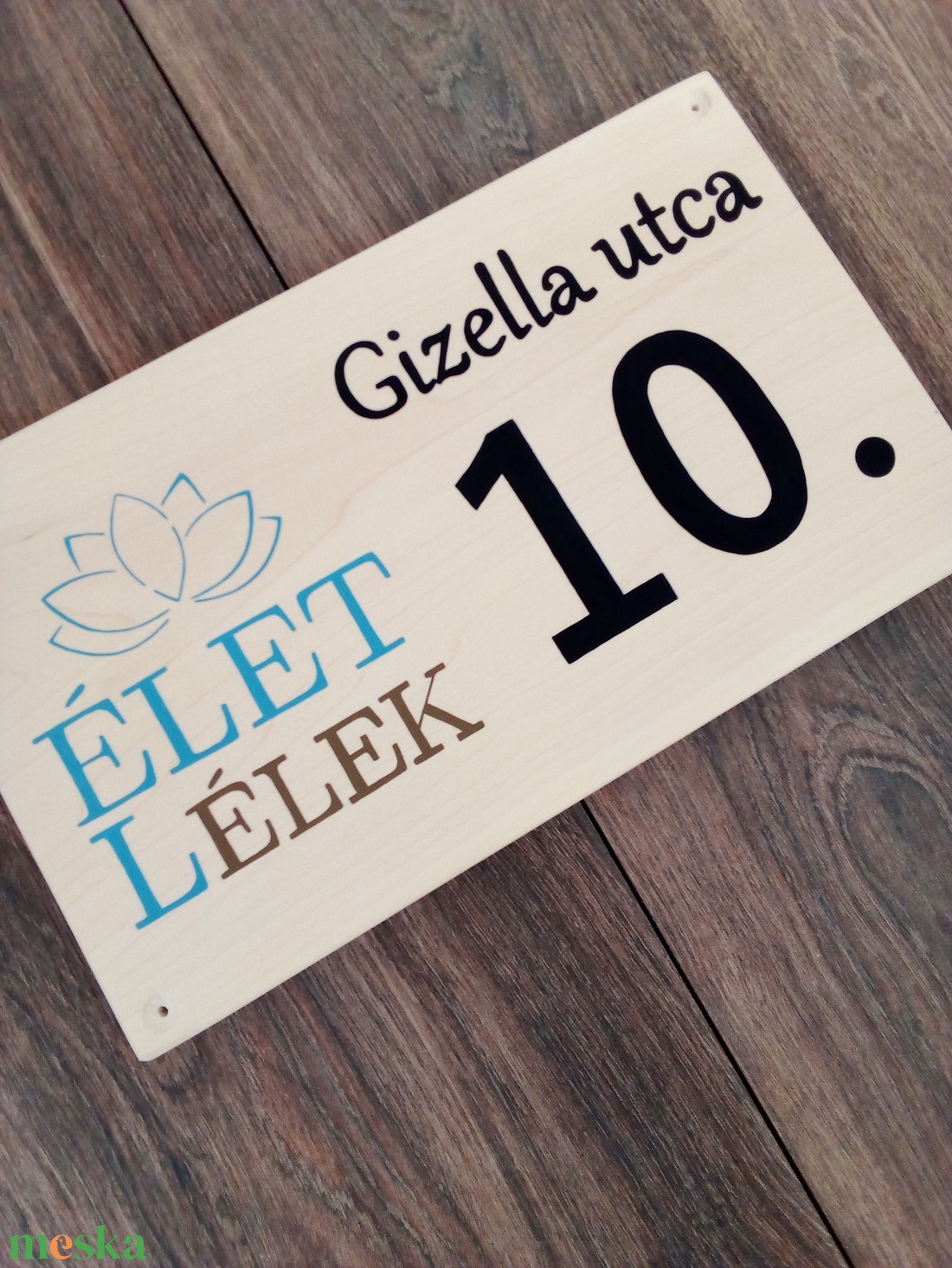 Élet Lélek házszám, házszámtábla, utcatábla - Házszám - otthon & életmód - ház & kert - házszám - Meska.hu