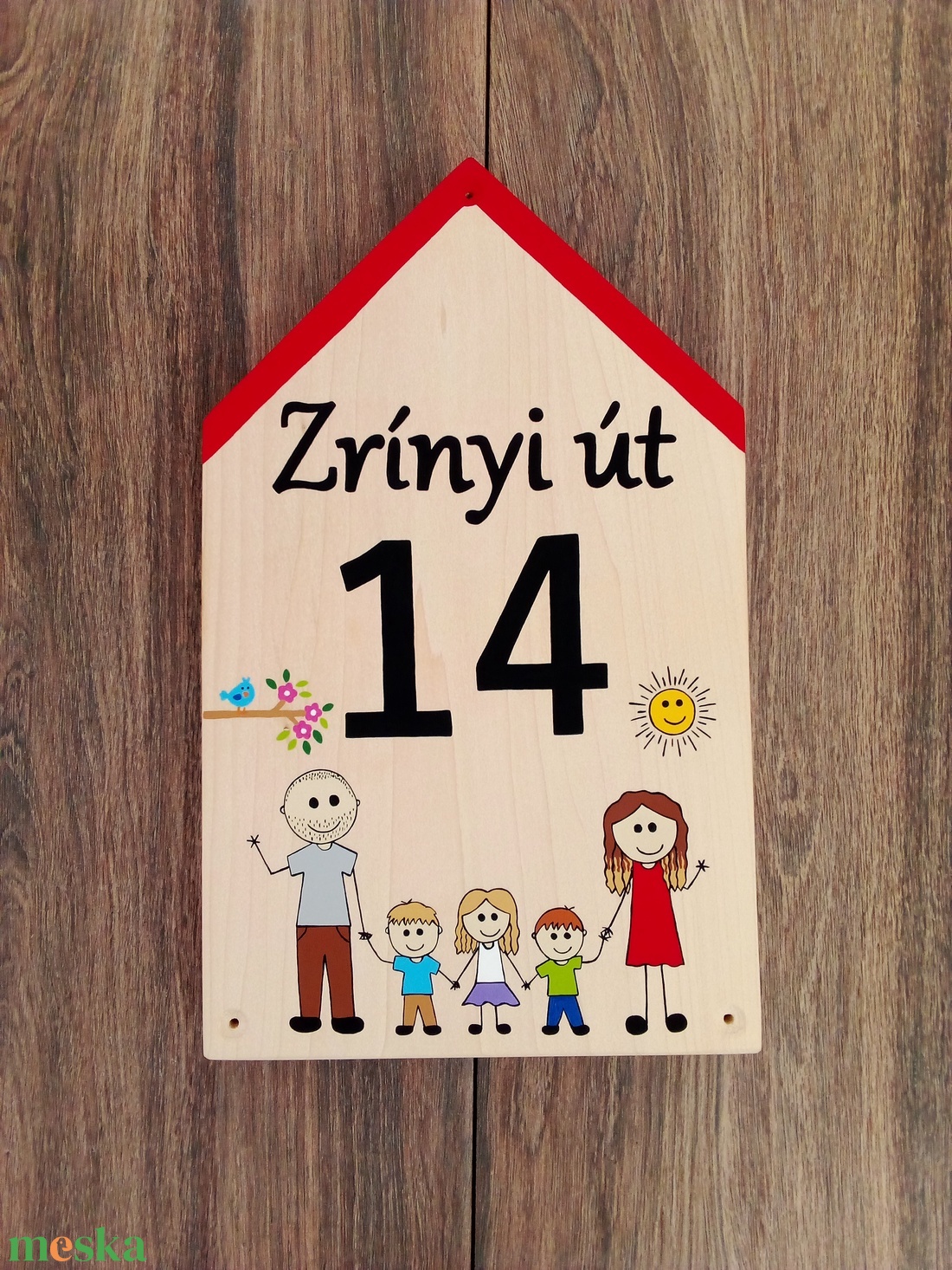 Házszám, házszámtábla, utcatábla- Családi , házszám . - otthon & életmód - ház & kert - házszám - Meska.hu