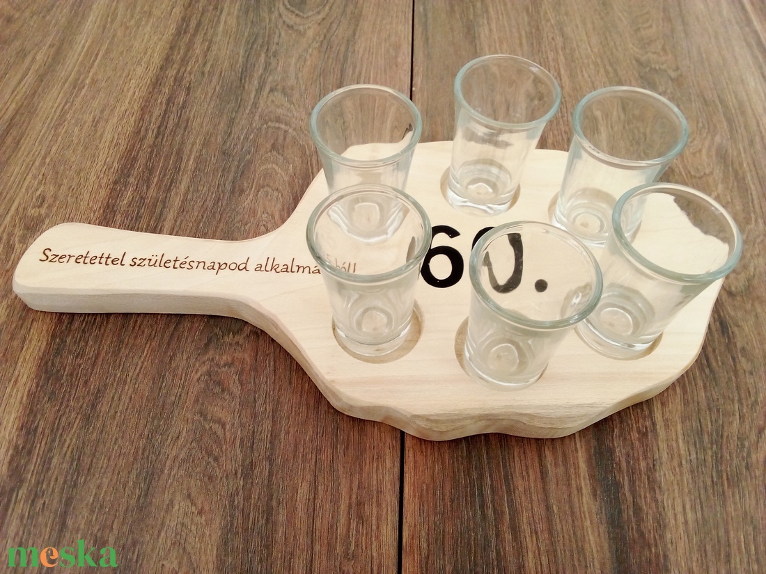 Szülinapi ajándék, italkínáló, pálinkakínáló, rövidital kínáló - otthon & életmód - konyhafelszerelés, tálalás - tálalás - pálinkás poharak, szettek - Meska.hu
