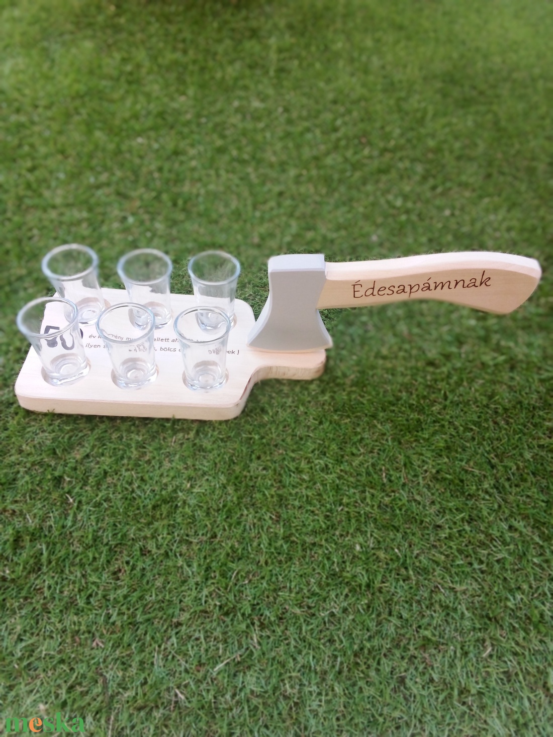 Szülinapi rövidital kínáló ,pálinkakínáló, italkínáló , ajándék - otthon & életmód - konyhafelszerelés, tálalás - tálalás - pálinkás poharak, szettek - Meska.hu