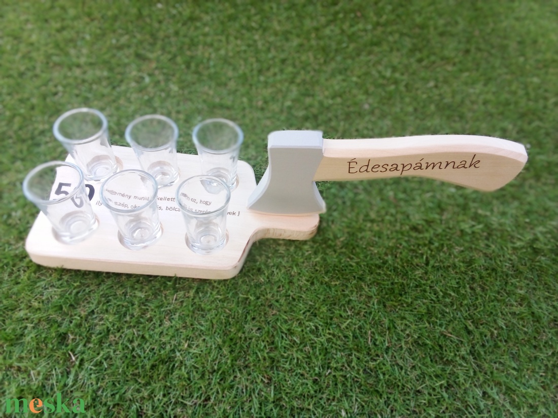 Szülinapi rövidital kínáló ,pálinkakínáló, italkínáló , ajándék - otthon & életmód - konyhafelszerelés, tálalás - tálalás - pálinkás poharak, szettek - Meska.hu