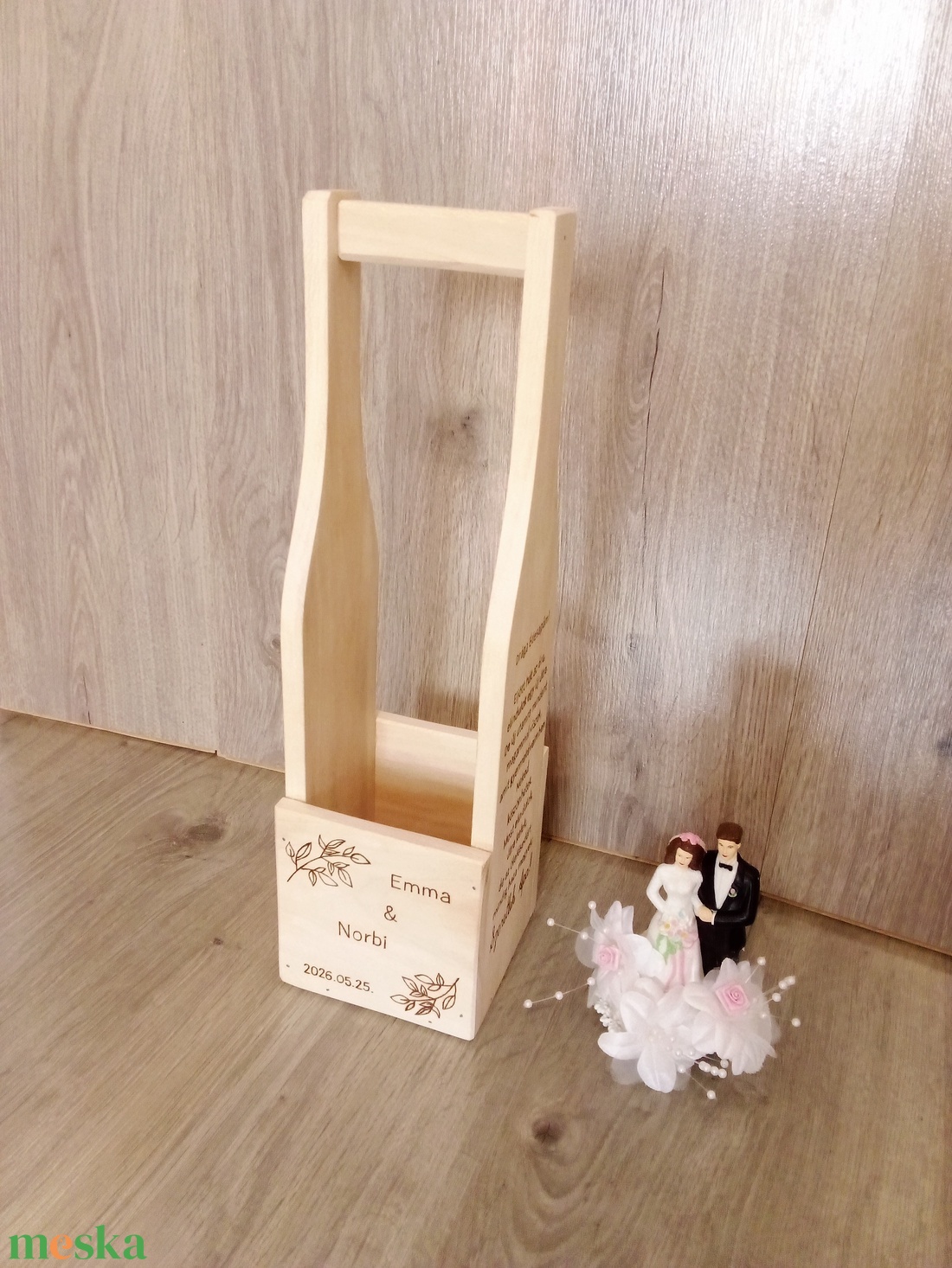 Szülőköszöntő bortartó,köszönőajándék, esküvői ajándék - esküvő - emlék & ajándék - szülőköszöntő ajándék - Meska.hu