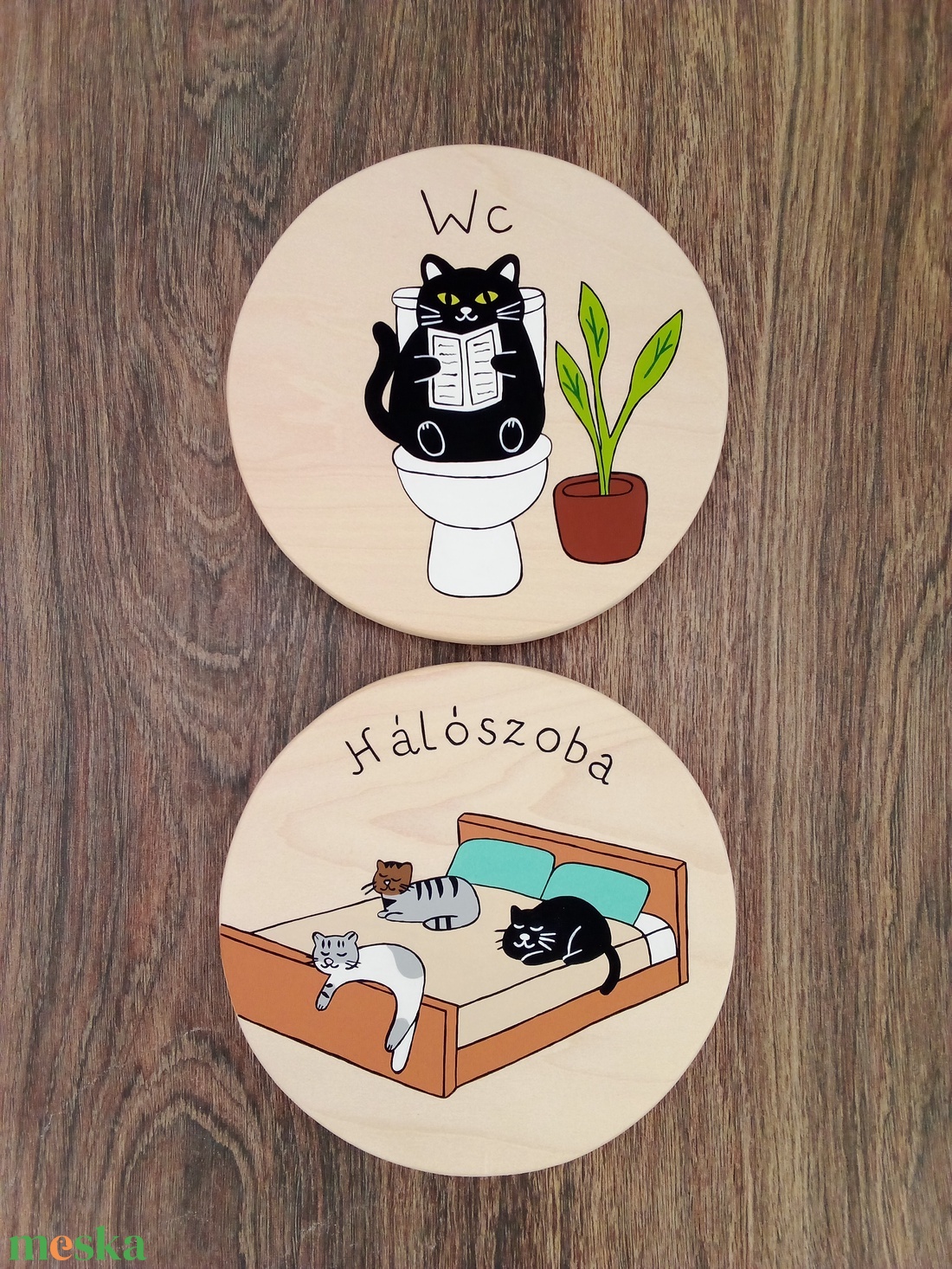 4 db-os ajtótábla szett, ajtójelölő tábla, ajtó jelölő tábla, kopogtató - otthon & életmód - dekoráció - ajtó- és ablak dekoráció - ajtótábla - Meska.hu