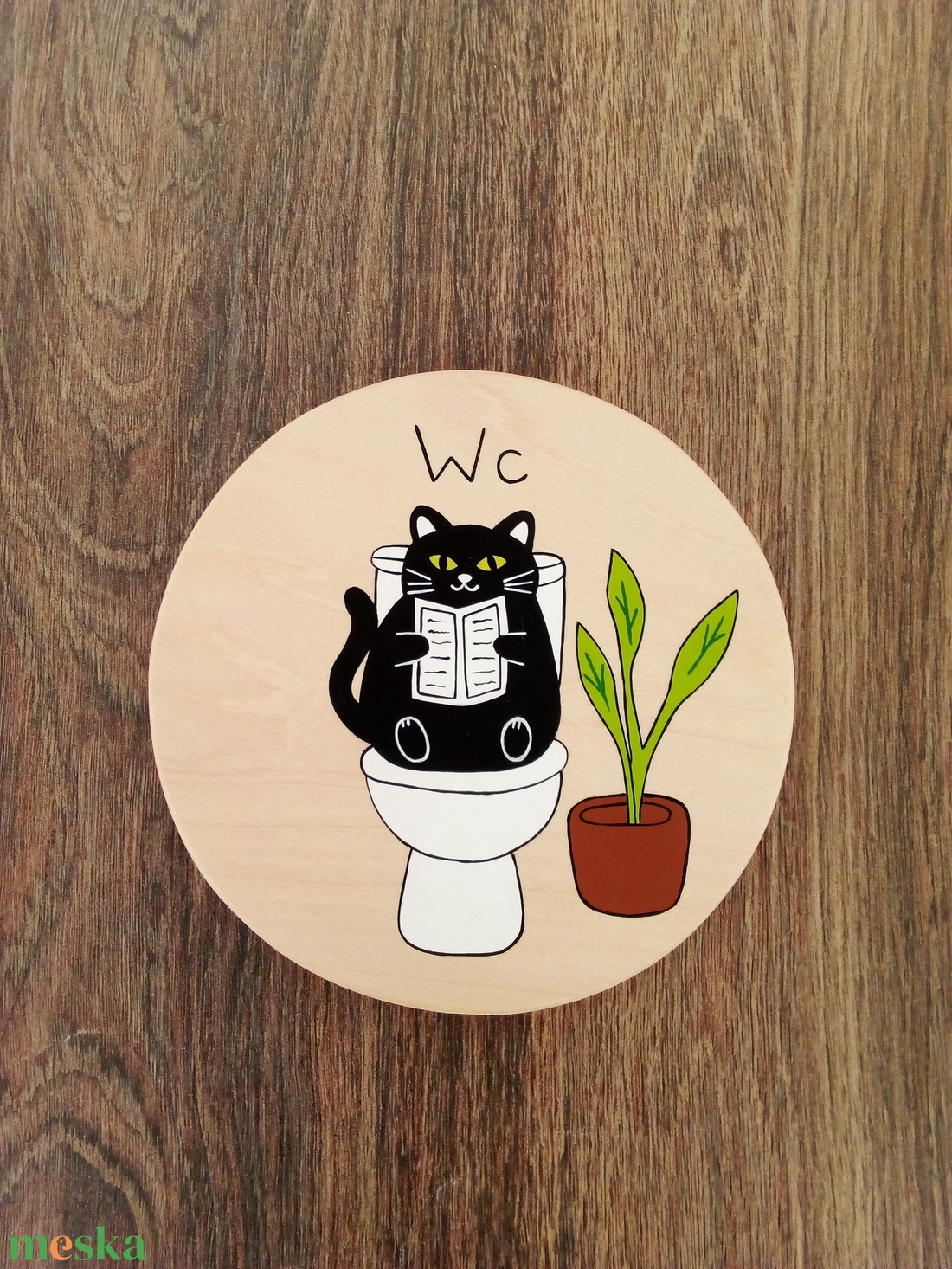 Ajtótábla, ajtó jelölő tábla,  névtábla, kopogtató, felirat- Wc  - otthon & életmód - dekoráció - ajtó- és ablak dekoráció - ajtótábla - Meska.hu
