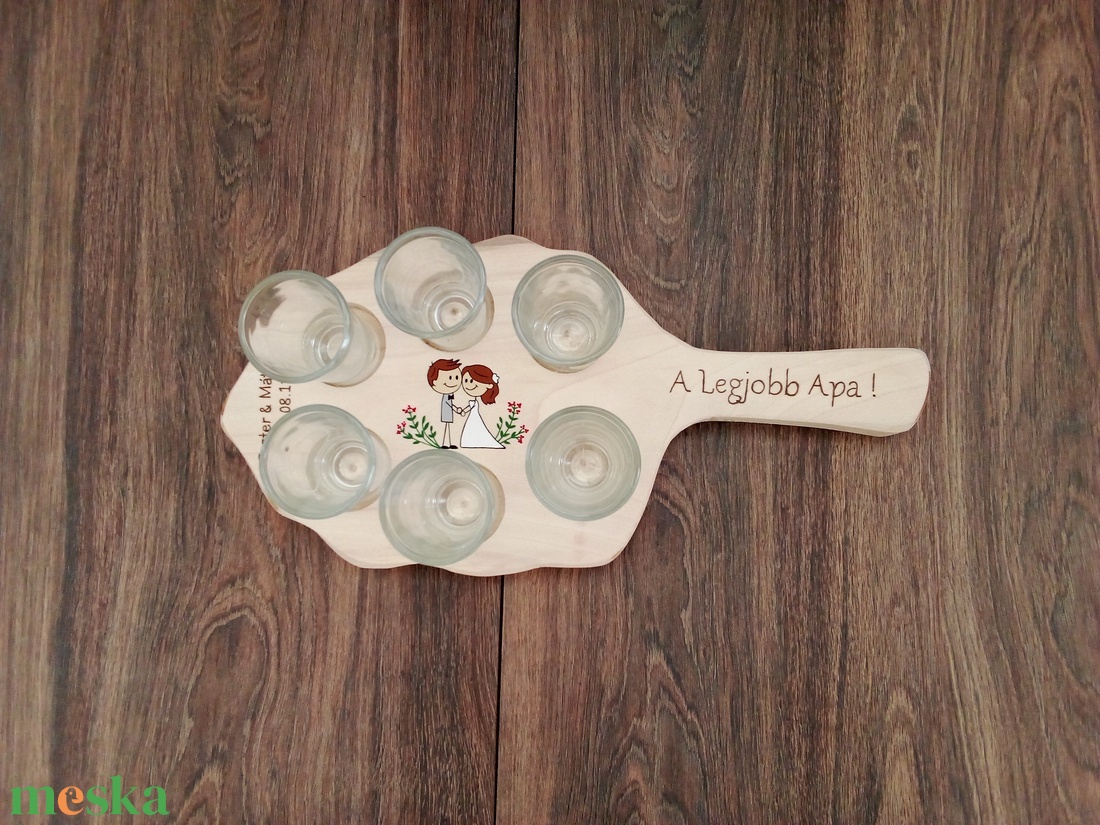 Szülőköszöntő ajándék, italkínáló, pálinkakínáló, rövidital kínáló - esküvő - emlék & ajándék - szülőköszöntő ajándék - Meska.hu