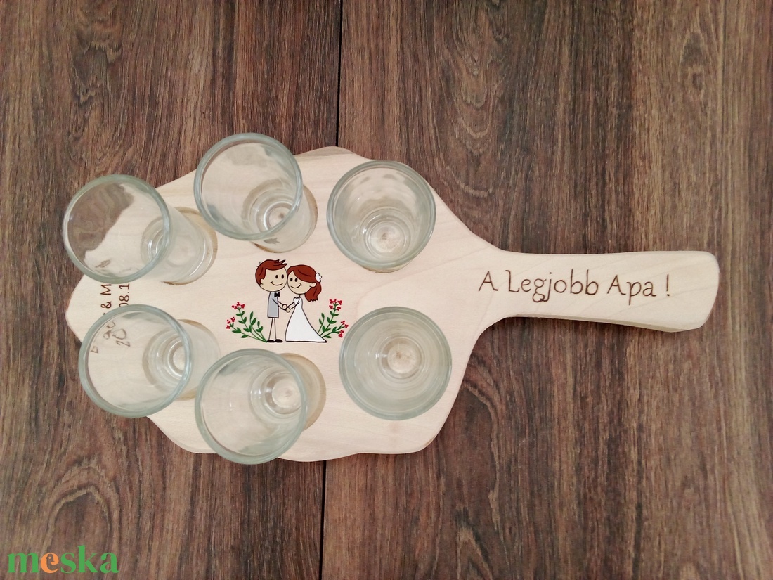 Szülőköszöntő ajándék, italkínáló, pálinkakínáló, rövidital kínáló - esküvő - emlék & ajándék - szülőköszöntő ajándék - Meska.hu