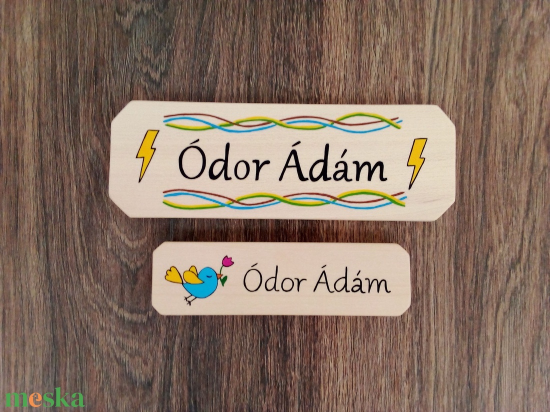 Névtábla postaládára , bejárati ajtóra, ajtótábla - 2 db névtábla - otthon & életmód - ház & kert - névtábla - Meska.hu