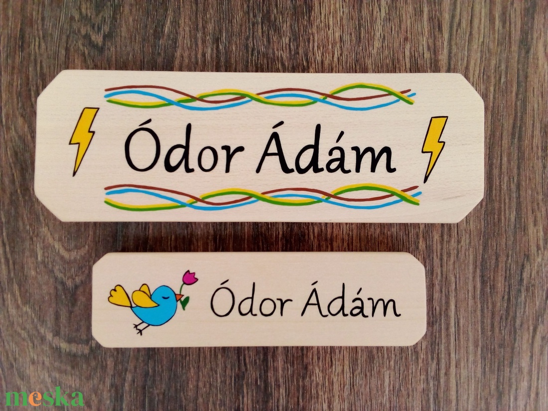 Névtábla postaládára , bejárati ajtóra, ajtótábla - 2 db névtábla - otthon & életmód - ház & kert - névtábla - Meska.hu