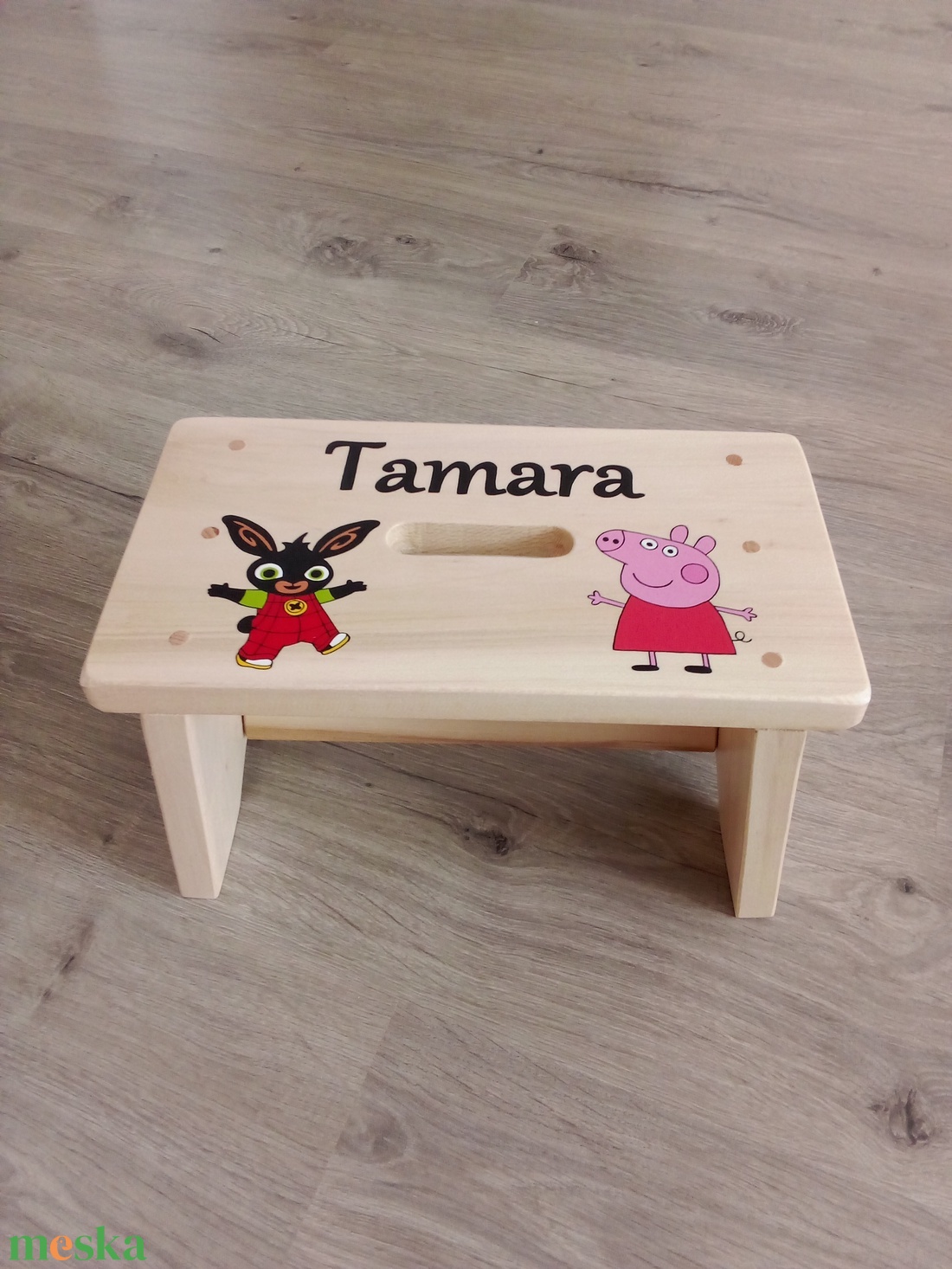 Fa sámli, fa gyerekszék, kis szék - ajándék  - baba - mama - keresztelő kellékek - keresztelőajándékok - Meska.hu