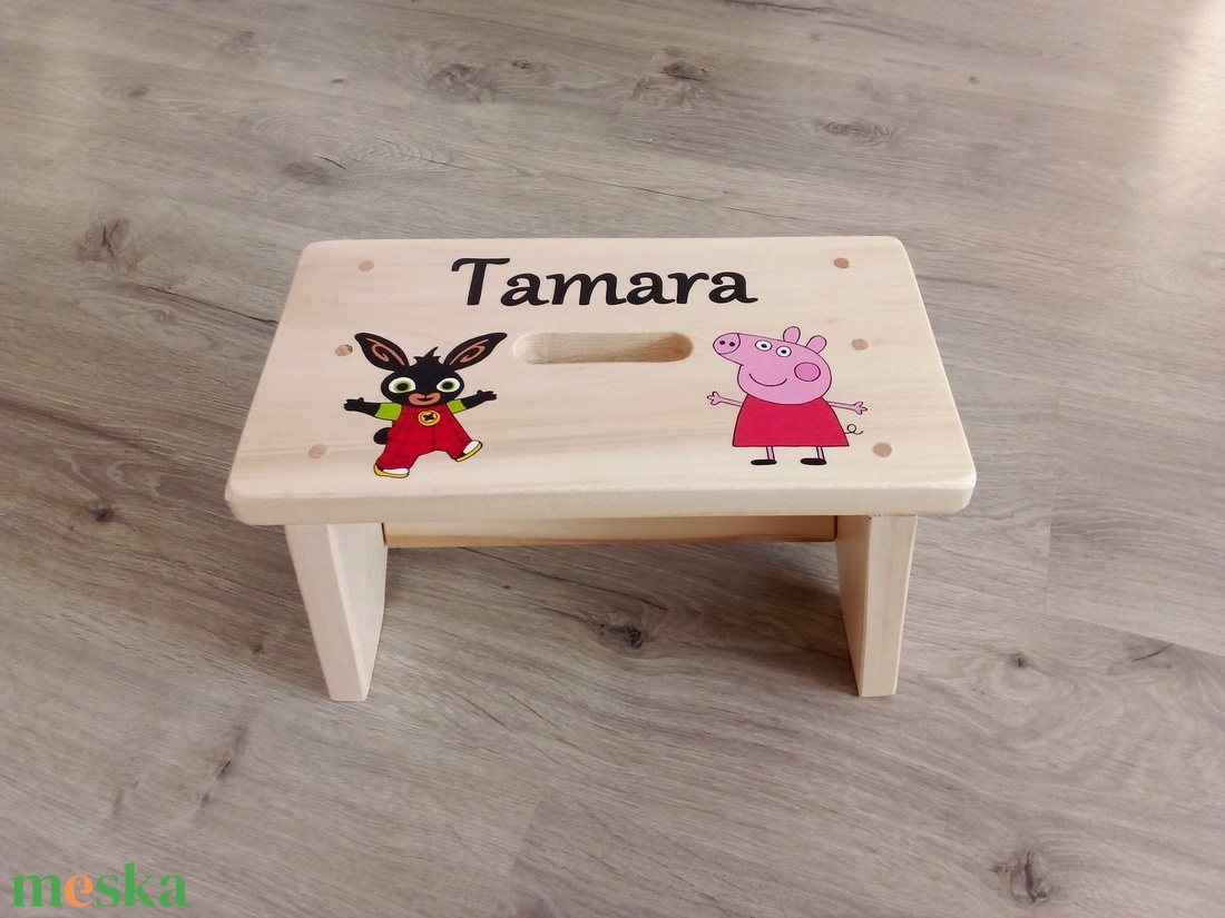 Fa sámli, fa gyerekszék, kis szék - ajándék  - baba - mama - keresztelő kellékek - keresztelőajándékok - Meska.hu