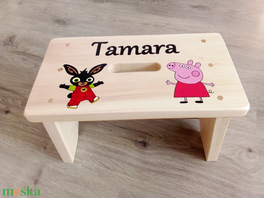 Fa sámli, fa gyerekszék, kis szék - ajándék  - baba - mama - keresztelő kellékek - keresztelőajándékok - Meska.hu