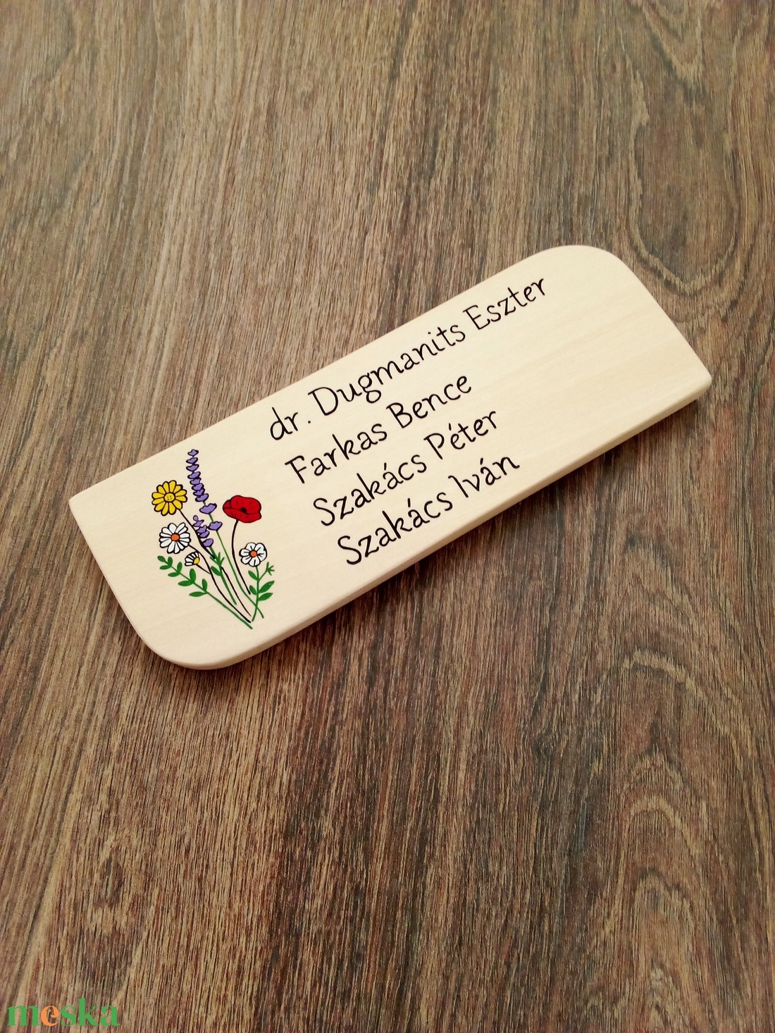 Névtábla postaládára , bejárati ajtóra - Vadvirágos névtábla - otthon & életmód - ház & kert - névtábla - Meska.hu