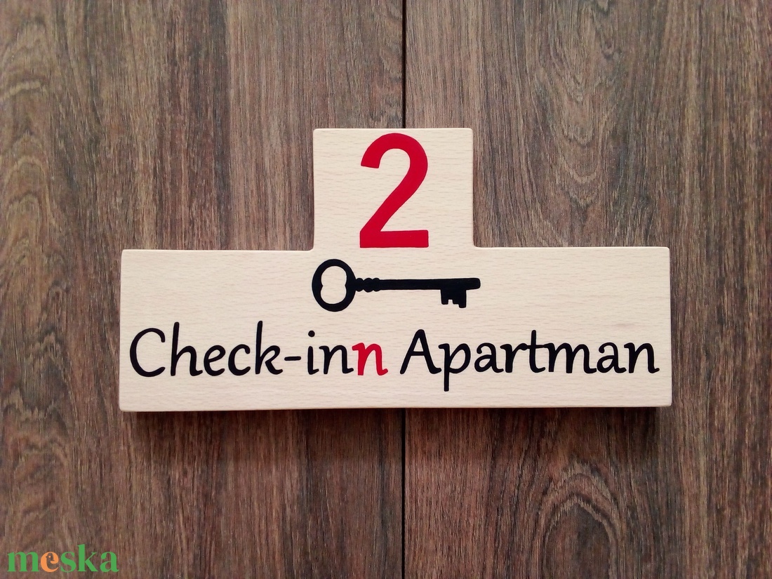 Apartman névtábla , ajtótábla, jelölő tábla  - otthon & életmód - ház & kert - névtábla - Meska.hu