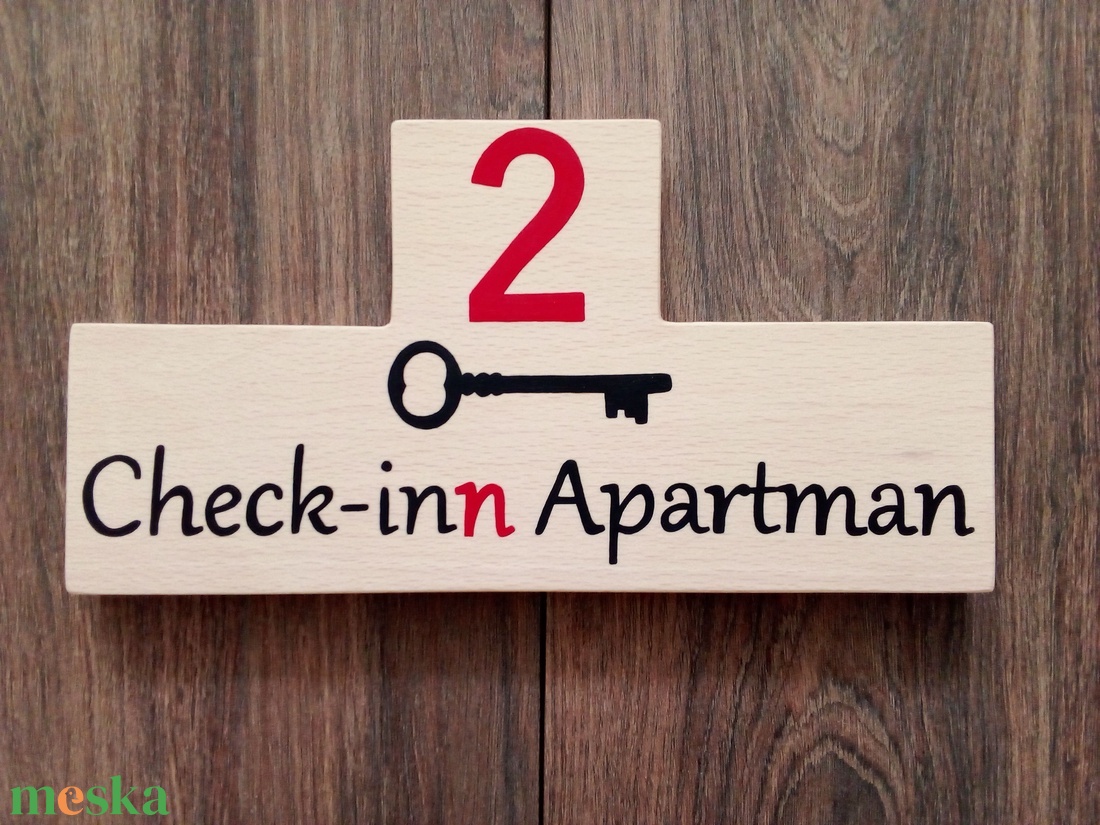Apartman névtábla , ajtótábla, jelölő tábla  - otthon & életmód - ház & kert - névtábla - Meska.hu