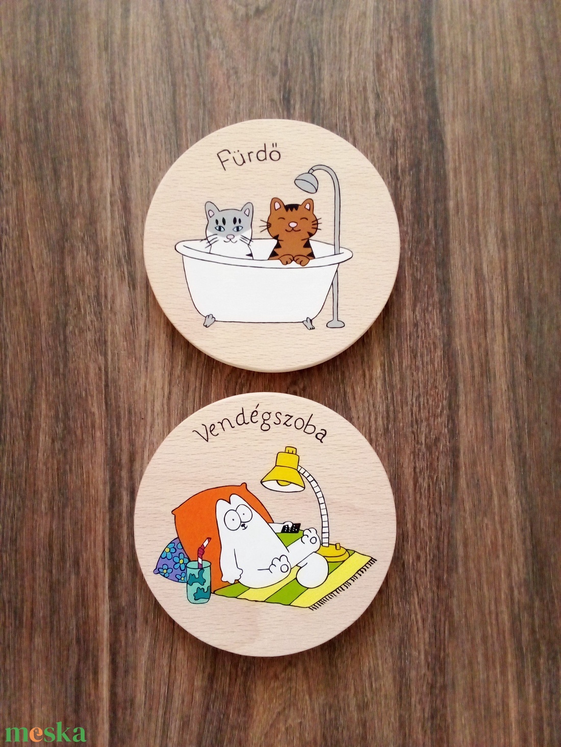 2 darabos ajtótábla, ajtó jelölő tábla,  névtábla szett  - otthon & életmód - dekoráció - ajtó- és ablak dekoráció - ajtótábla - Meska.hu