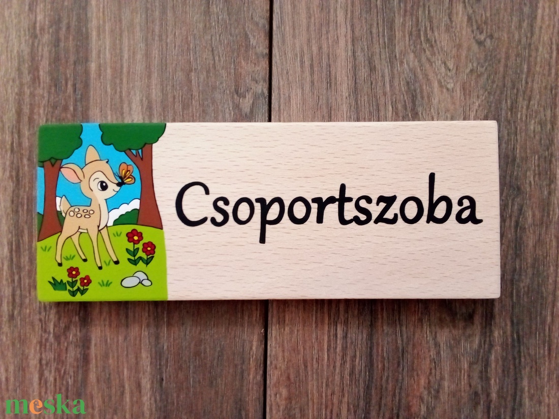 Bölcsis, óvodai ajtótábla, ajtó jelölő tábla,  névtábla, kopogtató, felirat - játék & sport - ovis felszerelés - óvodai jelek - Meska.hu