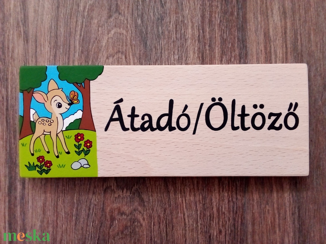 Bölcsis, óvodai ajtótábla, ajtó jelölő tábla,  névtábla, kopogtató, felirat - játék & sport - ovis felszerelés - óvodai jelek - Meska.hu