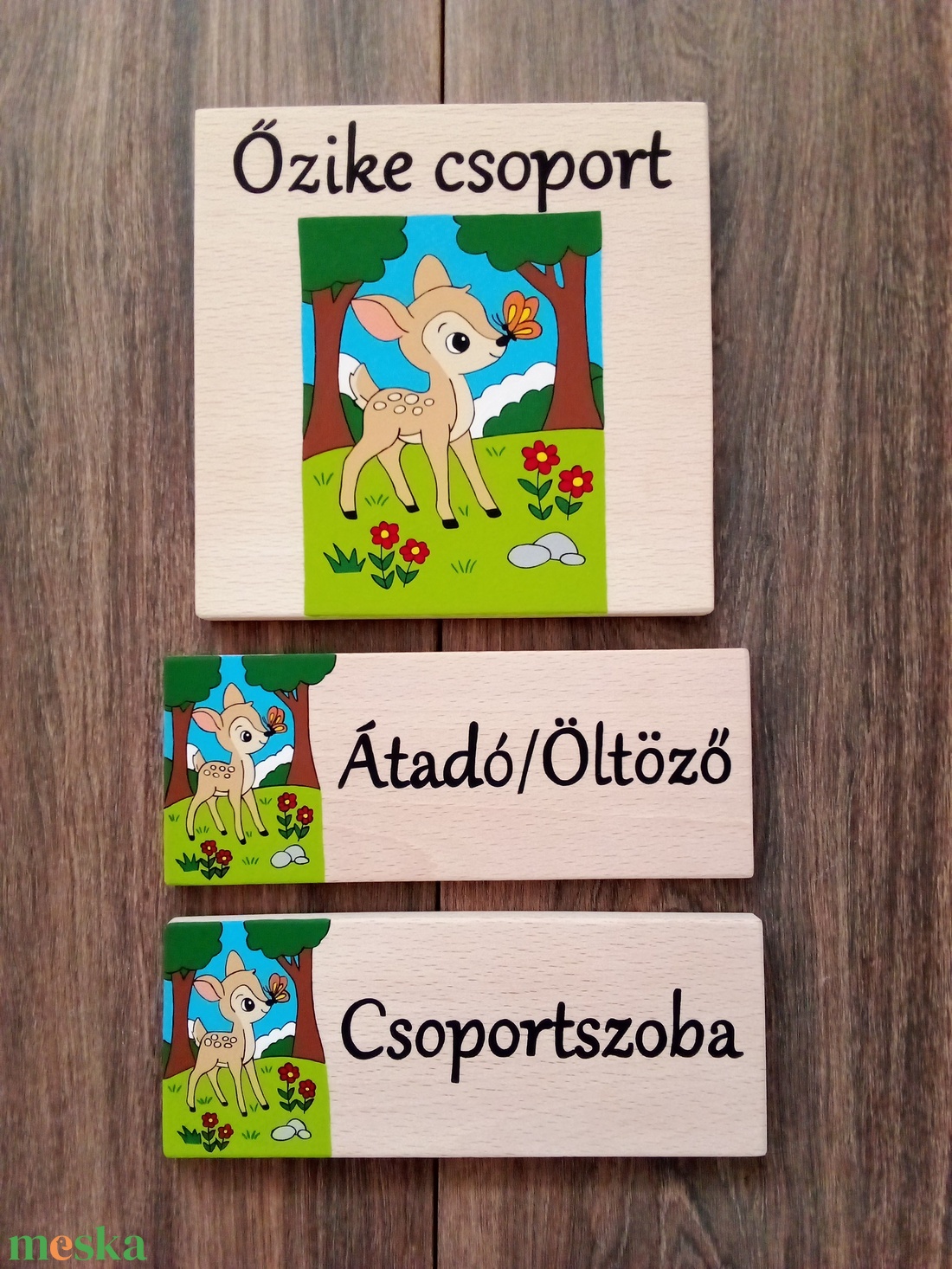 Bölcsis, óvodai ajtótábla, ajtó jelölő tábla,  névtábla, kopogtató, felirat - játék & sport - ovis felszerelés - óvodai jelek - Meska.hu